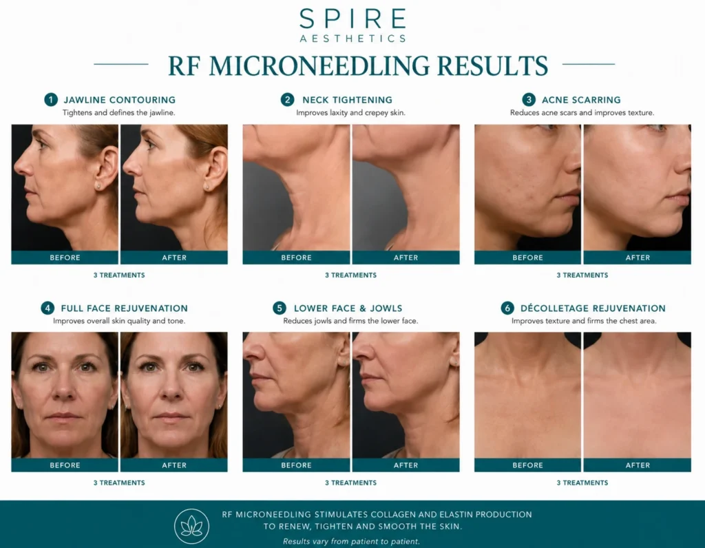 RF Microneedling Skin tightening Swindon results